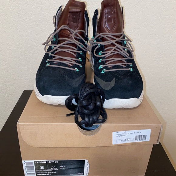 Lebron X Ten EXT QS Package Cork Denim Suede Hazel - Picture 11 of 16